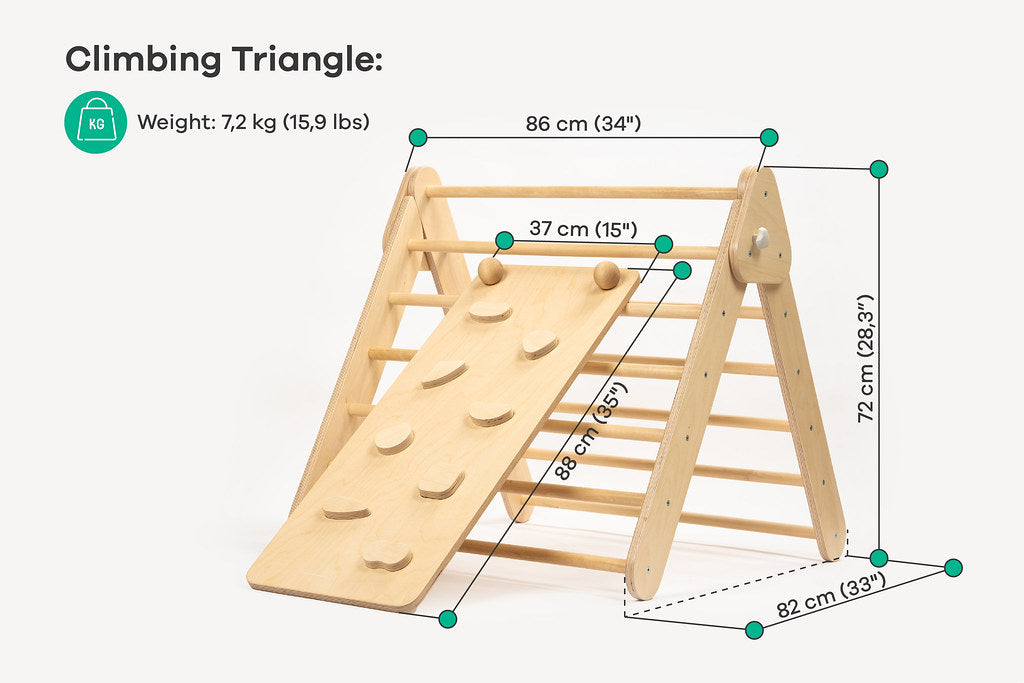 Pikler Triangle - Natur m/klatrebrett